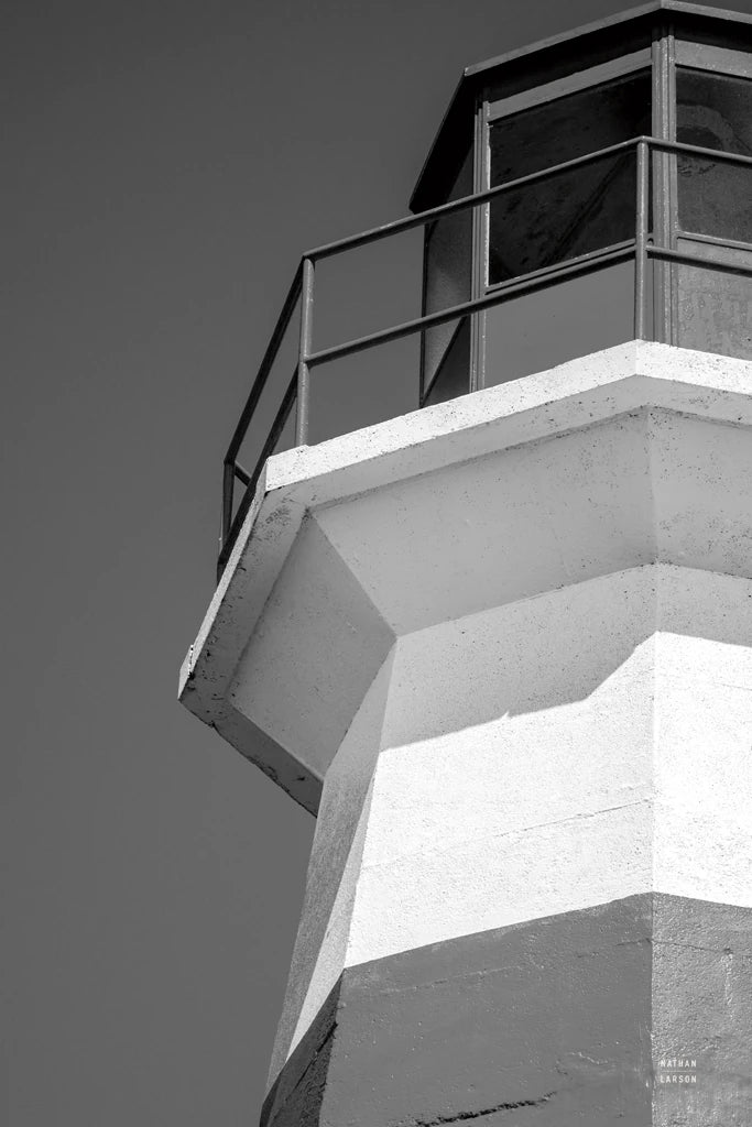 Musquash Head Lighthouse BW by Nathan Larson