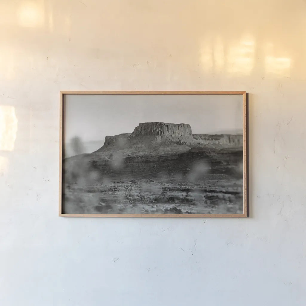 My Landmark by Nathan Larson. shown as a paper print in a natural frame. Available as a archival giclee rolled canvas, fine art paper, or poster print. SKU 95334i.