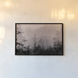 Mystery Wood I by Nathan Larson. shown as a paper print in a black flame. Available as a archival giclee rolled canvas, fine art paper, or poster print. SKU 99777i.