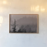 Mystery Wood III by Nathan Larson. shown as a paper print in a natural frame. Available as a archival giclee rolled canvas, fine art paper, or poster print. SKU 99779i.