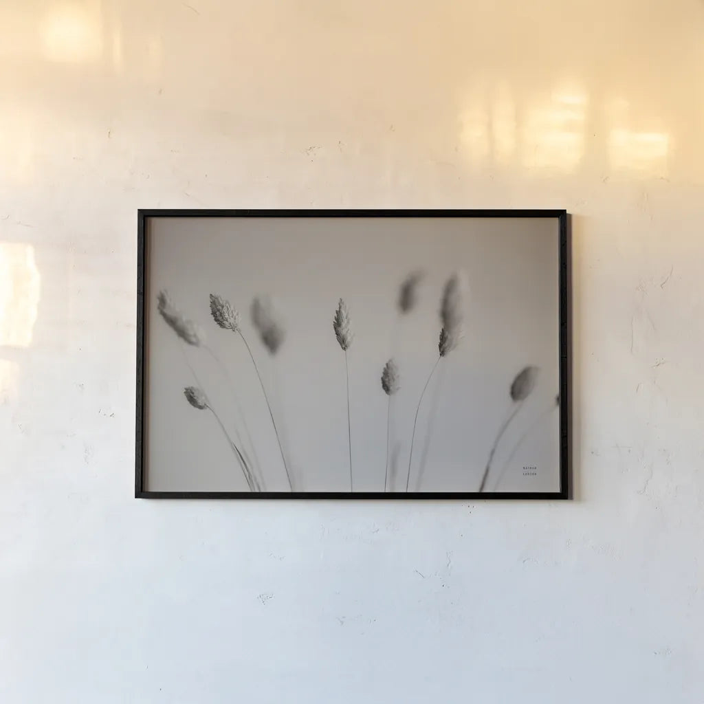 Natural Grasses by Nathan Larson. shown as a paper print in a black flame. Available as a archival giclee rolled canvas, fine art paper, or poster print. SKU 79425i.