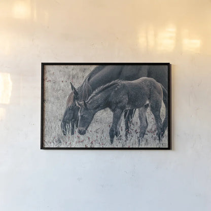 New Graze I by Nathan Larson. shown as a paper print in a black flame. Available as a archival giclee rolled canvas, fine art paper, or poster print. SKU 98714i.