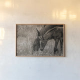 New Graze I Sepia by Nathan Larson. shown as a paper print in a natural frame. Available as a archival giclee rolled canvas, fine art paper, or poster print. SKU 98716i.