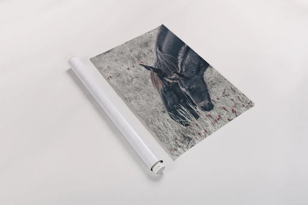 New Graze II by Nathan Larson. shown as a rolled paper print. Available as archival giclee rolled canvas, fine art paper, or poster print. SKU 98715h.