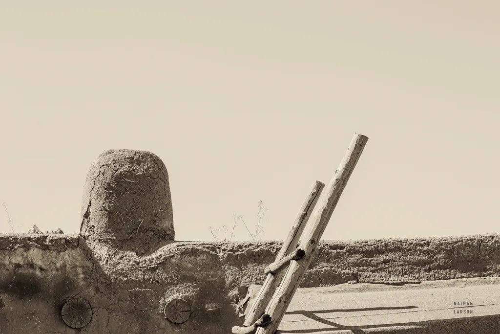 New Mexico Adobe by Nathan Larson. SKU 81818i. Archival Giclee Fine art print for wall decor.