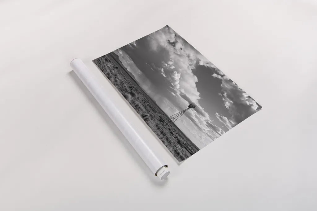 New Mexico Monsoon Rains by Nathan Larson. shown as a rolled paper print. Available as archival giclee rolled canvas, fine art paper, or poster print. SKU 82305i.