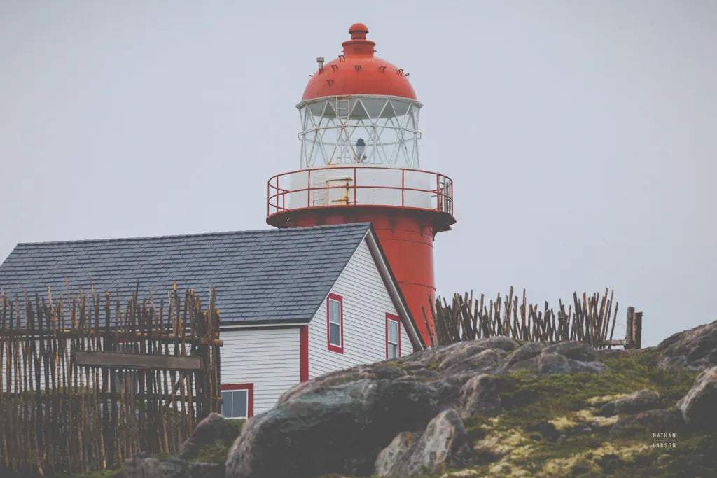 Newfoundland Foggy Morning by Nathan Larson. SKU 100496i. Archival Giclee Fine art print for wall decor.