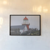 Newfoundland Foggy Morning by Nathan Larson. shown as a paper print in a black flame. Available as a archival giclee rolled canvas, fine art paper, or poster print. SKU 100496i.