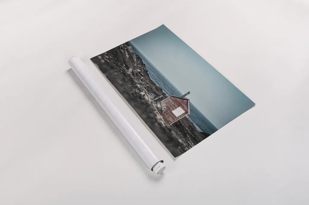 Newfoundland Historic Buildings Contrast by Nathan Larson. shown as a rolled paper print. Available as archival giclee rolled canvas, fine art paper, or poster print. SKU 101667i.