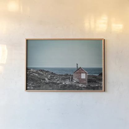 Newfoundland Historic Buildings Contrast by Nathan Larson. shown as a paper print in a natural frame. Available as a archival giclee rolled canvas, fine art paper, or poster print. SKU 101667i.