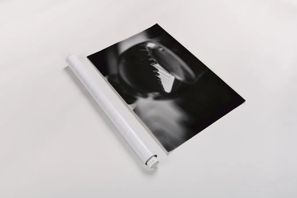 Night Vibes BW by Nathan Larson. shown as a rolled paper print. Available as archival giclee rolled canvas, fine art paper, or poster print. SKU 77342i.