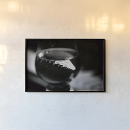 Night Vibes BW by Nathan Larson. shown as a paper print in a black flame. Available as a archival giclee rolled canvas, fine art paper, or poster print. SKU 77342i.