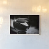 Night Vibes BW by Nathan Larson. shown as a paper print in a white frame. Available as a archival giclee rolled canvas, fine art paper, or poster print. SKU 77342i.