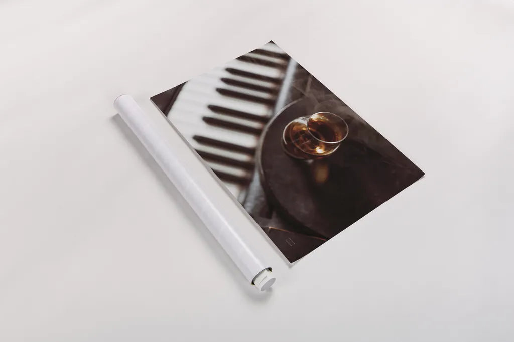 Night Vibes Lounge by Nathan Larson. shown as a rolled paper print. Available as archival giclee rolled canvas, fine art paper, or poster print. SKU 77341i.