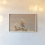 Noon Grasses III by Nathan Larson. shown as a paper print in a white frame. Available as a archival giclee rolled canvas, fine art paper, or poster print. SKU 75737i.