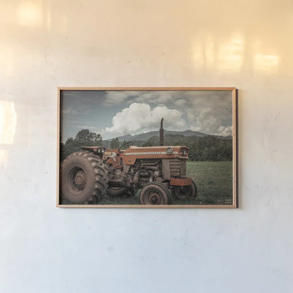 Old Puller by Nathan Larson. shown as a paper print in a natural frame. Available as a archival giclee rolled canvas, fine art paper, or poster print. SKU 97912i.