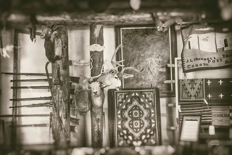 Old Trading Post by Nathan Larson. SKU 99381i. Archival Giclee Fine art print for wall decor.