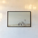Old Well by Nathan Larson. shown as a paper print in a black flame. Available as a archival giclee rolled canvas, fine art paper, or poster print. SKU 98717i.