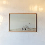 Old Well by Nathan Larson. shown as a paper print in a natural frame. Available as a archival giclee rolled canvas, fine art paper, or poster print. SKU 98717i.