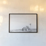 Old Well BW by Nathan Larson. shown as a paper print in a black flame. Available as a archival giclee rolled canvas, fine art paper, or poster print. SKU 98718i.