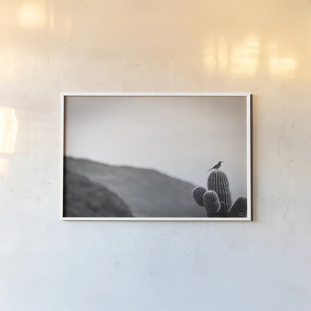 On Guard by Nathan Larson. shown as a paper print in a white frame. Available as a archival giclee rolled canvas, fine art paper, or poster print. SKU 90436i.