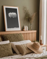 On My Own BW by Nathan Larson. shown as a paper print in a natural frame. Available as a archival giclee rolled canvas, fine art paper, or poster print. SKU 86058h.