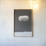 On My Own BW by Nathan Larson. shown as a paper print in a natural frame. Available as a archival giclee rolled canvas, fine art paper, or poster print. SKU 86058h.