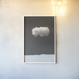 On My Own BW by Nathan Larson. shown as a paper print in a white frame. Available as a archival giclee rolled canvas, fine art paper, or poster print. SKU 86058h.