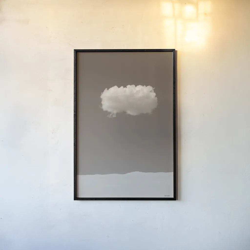 On My Own Sepia by Nathan Larson. shown as a paper print in a black flame. Available as a archival giclee rolled canvas, fine art paper, or poster print. SKU 86059h.