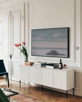 Once it Was by Nathan Larson. shown as a framed stretched canvas in a living room above a console. Available as a archival giclee rolled canvas, fine art paper, or poster print. SKU 102567i.