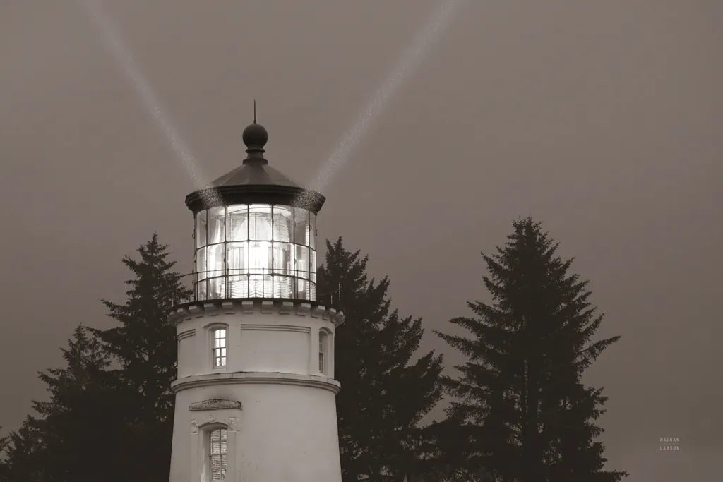 Oregon Coast Lighthouse by Nathan Larson. SKU 90172i. Archival Giclee Fine art print for wall decor.