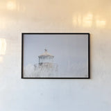 Oregon Coast Lighthouse Color by Nathan Larson. shown as a paper print in a black flame. Available as a archival giclee rolled canvas, fine art paper, or poster print. SKU 97442i.