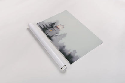 Oregon Coast Umpqua River Lighthouse by Nathan Larson. shown as a rolled paper print. Available as archival giclee rolled canvas, fine art paper, or poster print. SKU 87004i.