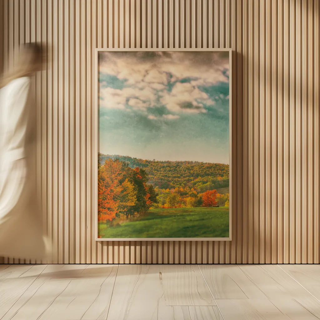 Over the Pasture by Nathan Larson. shown as over sized large wall art. Available as an archival giclee rolled canvas, fine art paper, or poster print. SKU 101671h.