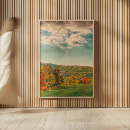 Over the Pasture by Nathan Larson. shown as over sized large wall art. Available as an archival giclee rolled canvas, fine art paper, or poster print. SKU 101671h.