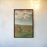 Over the Pasture by Nathan Larson. shown as a paper print in a black flame. Available as a archival giclee rolled canvas, fine art paper, or poster print. SKU 101671h.
