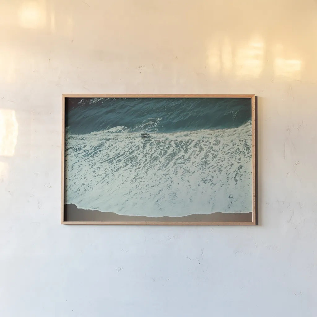 Pacific Afternoon II by Nathan Larson. shown as a paper print in a natural frame. Available as a archival giclee rolled canvas, fine art paper, or poster print. SKU 88471i.