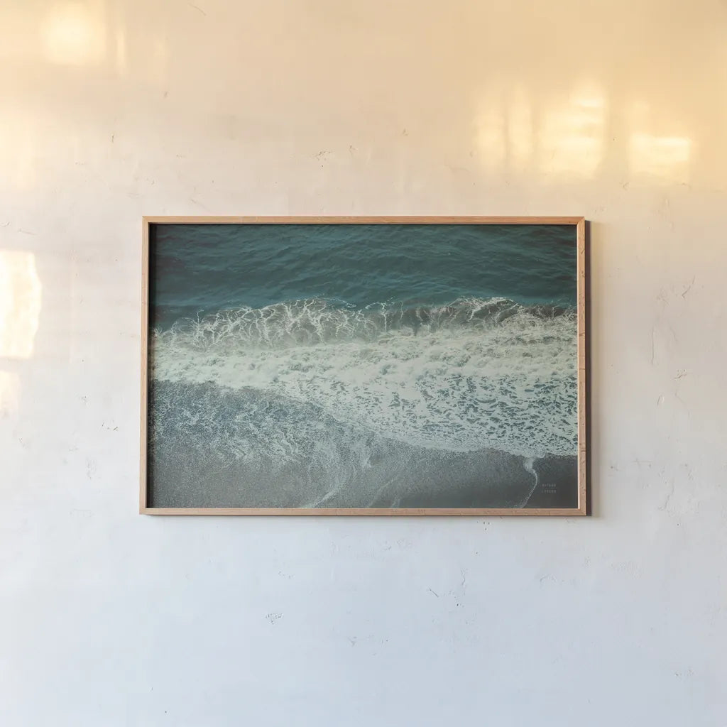 Pacific Afternoon III by Nathan Larson. shown as a paper print in a natural frame. Available as a archival giclee rolled canvas, fine art paper, or poster print. SKU 88472i.
