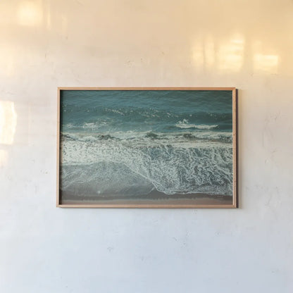Pacific Afternoon IV by Nathan Larson. shown as a paper print in a natural frame. Available as a archival giclee rolled canvas, fine art paper, or poster print. SKU 88473i.