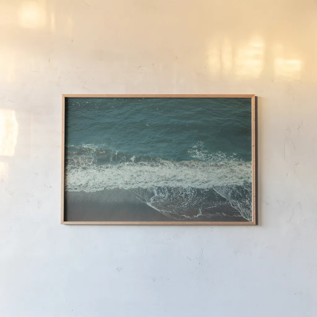 Pacific Afternoon V by Nathan Larson. shown as a paper print in a natural frame. Available as a archival giclee rolled canvas, fine art paper, or poster print. SKU 88474i.