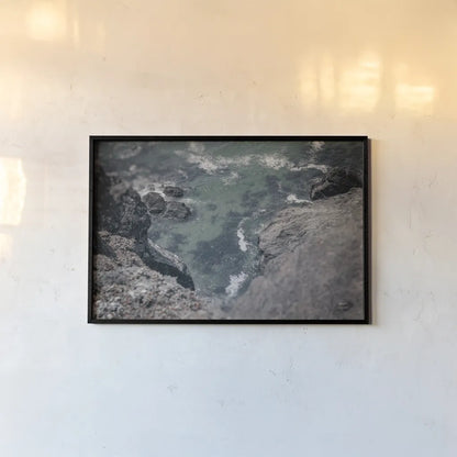 Pacific Cove by Nathan Larson. shown as a paper print in a black flame. Available as a archival giclee rolled canvas, fine art paper, or poster print. SKU 90445i.
