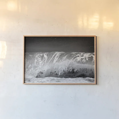 Pacific Moves II by Nathan Larson. shown as a paper print in a natural frame. Available as a archival giclee rolled canvas, fine art paper, or poster print. SKU 86921i.