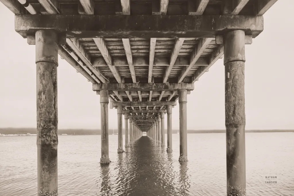Pacific Pier by Nathan Larson. SKU 86918i. Archival Giclee Fine art print for wall decor.