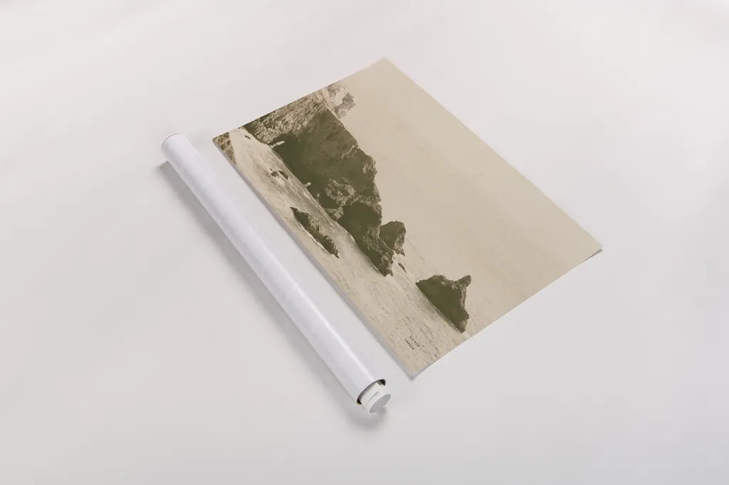 Passing Through Cove Sepia by Nathan Larson. shown as a rolled paper print. Available as archival giclee rolled canvas, fine art paper, or poster print. SKU 88486i.