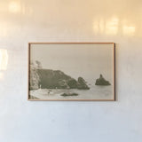 Passing Through Cove Sepia by Nathan Larson. shown as a paper print in a natural frame. Available as a archival giclee rolled canvas, fine art paper, or poster print. SKU 88486i.