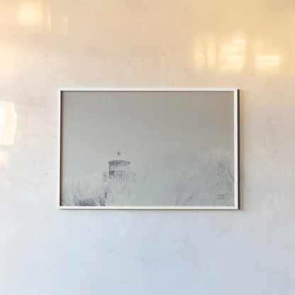 Peering Over BW by Nathan Larson. shown as a paper print in a white frame. Available as a archival giclee rolled canvas, fine art paper, or poster print. SKU 87192i.