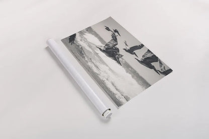 Pelican Beach by Nathan Larson. shown as a rolled paper print. Available as archival giclee rolled canvas, fine art paper, or poster print. SKU 90480i.