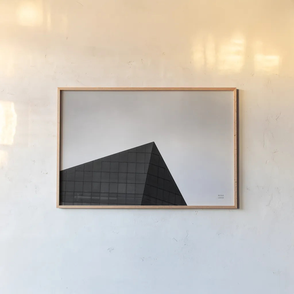 Philly I by Nathan Larson. shown as a paper print in a natural frame. Available as a archival giclee rolled canvas, fine art paper, or poster print. SKU 88597i.