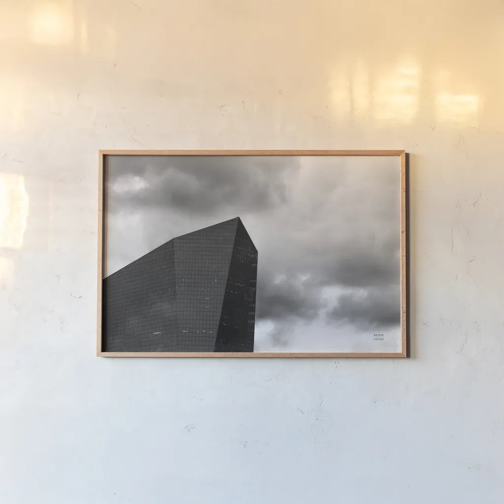 Philly III by Nathan Larson. shown as a paper print in a natural frame. Available as a archival giclee rolled canvas, fine art paper, or poster print. SKU 88599i.