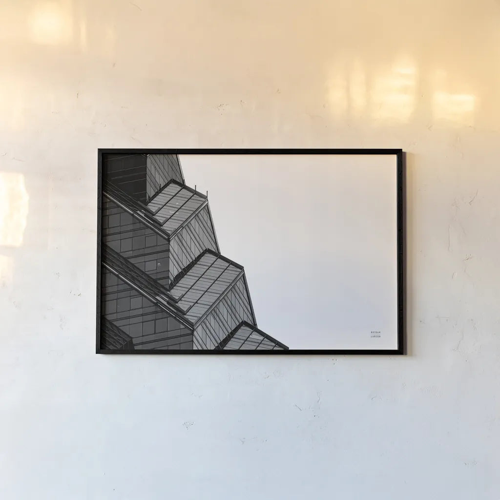 Philly View I by Nathan Larson. shown as a paper print in a black flame. Available as a archival giclee rolled canvas, fine art paper, or poster print. SKU 88601i.